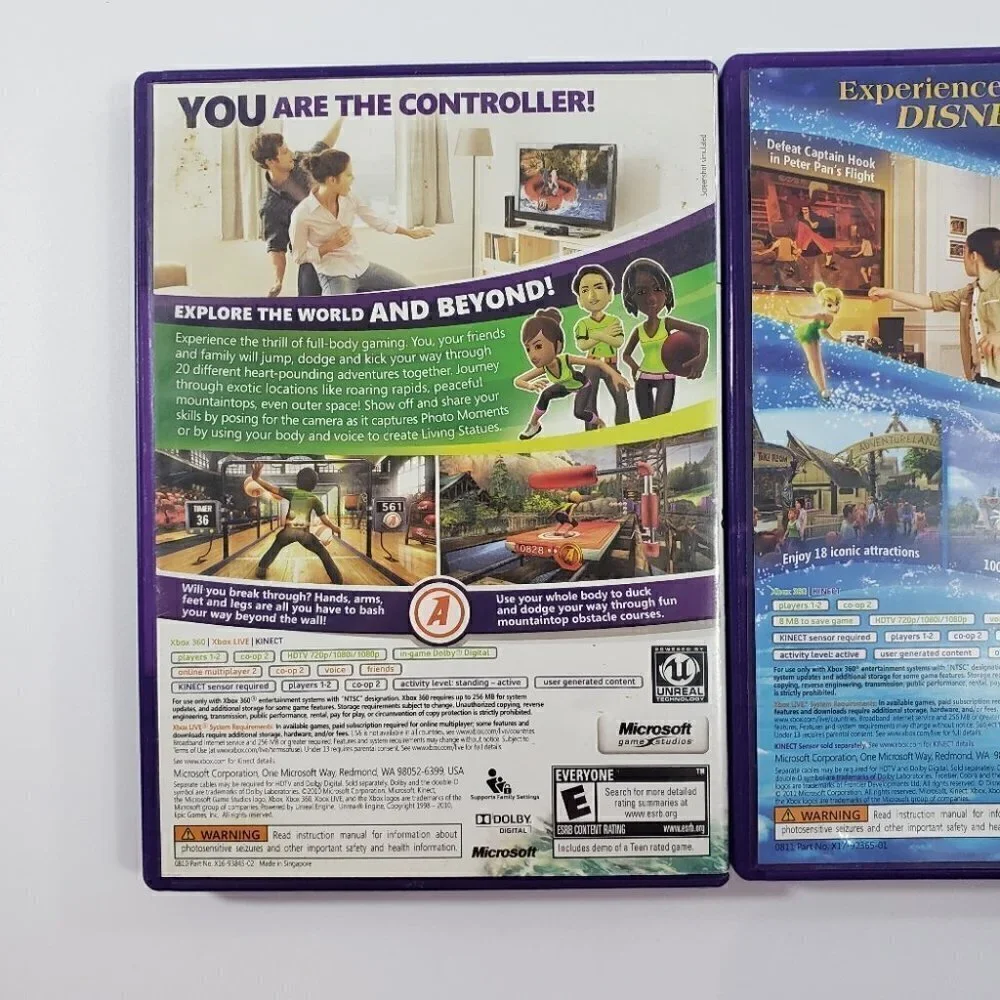 Kinect Adventures and Disneyland Adventures Xbox 360 Kinect Games